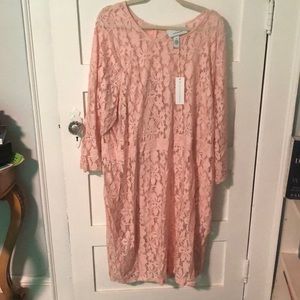 Pink lace style cocktail dress